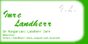 imre landherr business card